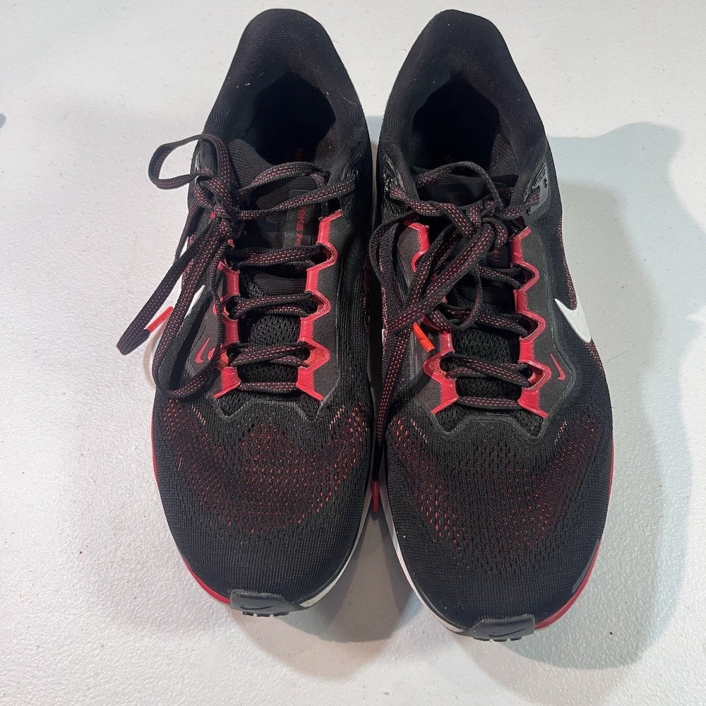 Mens Size 8 Nike Air Zoom Pegasus 41 Black Fire Red Running Shoes FD2722-003 EUC - Picture 4 of 8